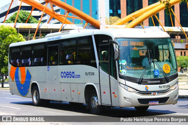 Coesa Transportes RJ 117.014 na cidade de Rio de Janeiro, Rio de Janeiro, Brasil, por Paulo Henrique Pereira Borges. ID da foto: 11839251.