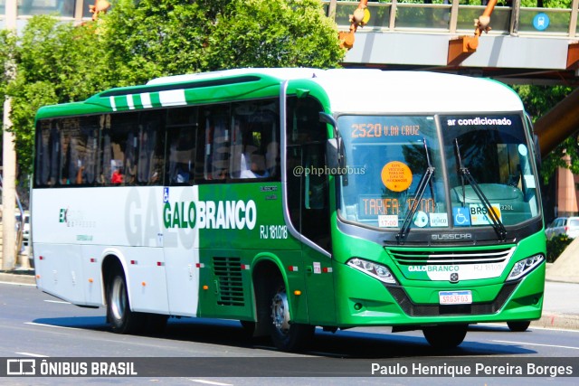 Viação Galo Branco RJ 181.018 na cidade de Rio de Janeiro, Rio de Janeiro, Brasil, por Paulo Henrique Pereira Borges. Número da foto: #11839254.