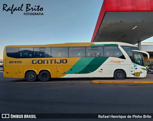 Empresa Gontijo de Transportes 18495 na cidade de Ribeirão Preto, São Paulo, Brasil, por Rafael Henrique de Pinho Brito. Número da foto: #11838032.