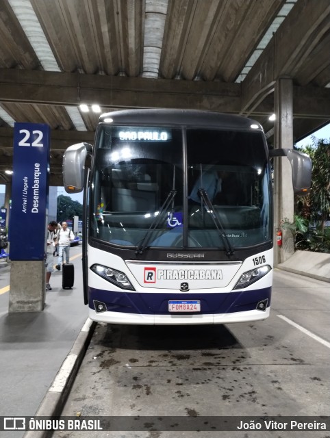 Viação Piracicabana 1506 na cidade de São Paulo, São Paulo, Brasil, por João Vitor Pereira. ID da foto: 11837645.