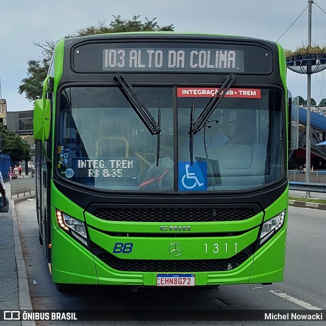 BB Transportes e Turismo 1311 na cidade de Itapevi, São Paulo, Brasil, por Michel Nowacki. Número da foto: #11842115.