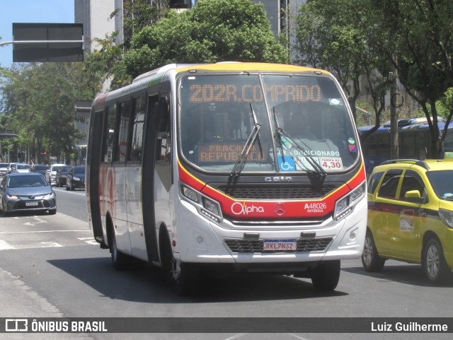 Auto Viação Alpha A48026 na cidade de Rio de Janeiro, Rio de Janeiro, Brasil, por Luiz Guilherme. ID da foto: 11840983.