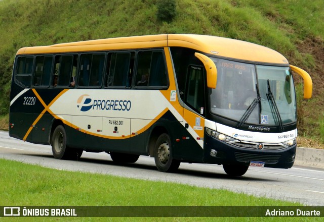 Viação Progresso 22220 na cidade de Petrópolis, Rio de Janeiro, Brasil, por Adriano Duarte. ID da foto: 11841686.