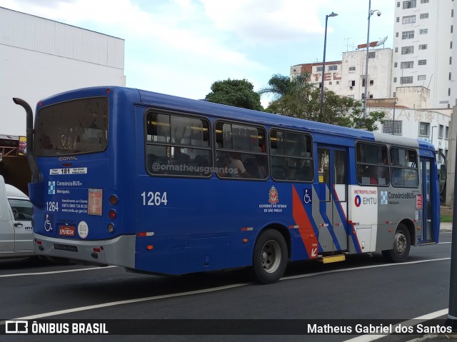 Expresso Metrópolis Transportes e Viagens 1264 na cidade de Campinas, São Paulo, Brasil, por Matheus Gabriel dos Santos. Número da foto: #11844747.