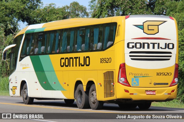 Empresa Gontijo de Transportes 18920 na cidade de Barra do Piraí, Rio de Janeiro, Brasil, por José Augusto de Souza Oliveira. ID da foto: 11843728.