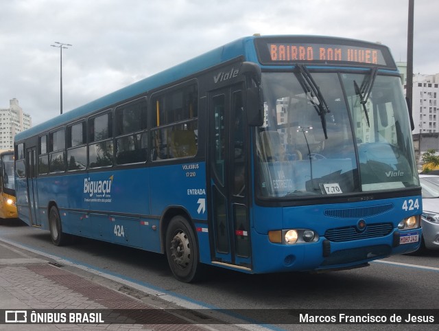 Biguaçu Transportes Coletivos Administração e Participação 424 na cidade de Florianópolis, Santa Catarina, Brasil, por Marcos Francisco de Jesus. Número da foto: #11842679.