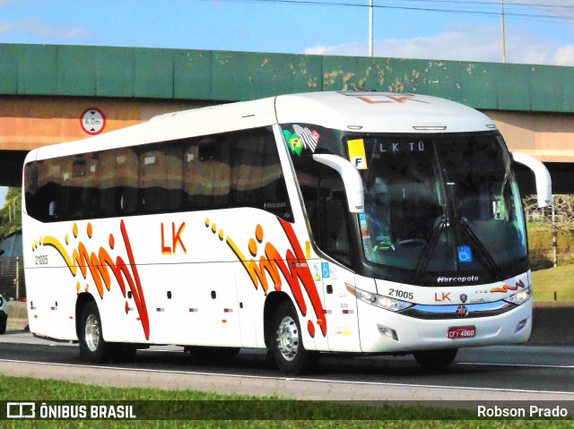 LK Transportadora Turística 21005 na cidade de São José dos Campos, São Paulo, Brasil, por Robson Prado. ID da foto: 11843614.