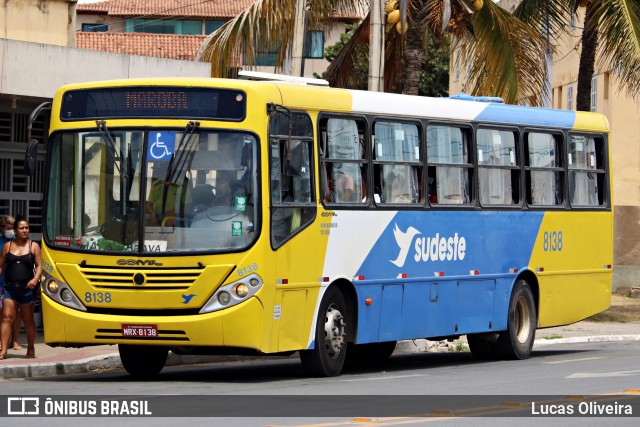 Viação Sudeste 8138 na cidade de Marataízes, Espírito Santo, Brasil, por Lucas Oliveira. ID da foto: 11843365.