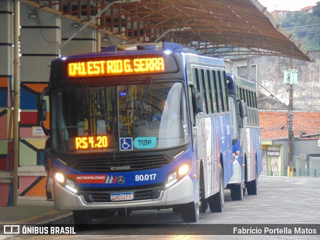 Next Mobilidade - ABC Sistema de Transporte 80.017 na cidade de Ribeirão Pires, São Paulo, Brasil, por Fabrício Portella Matos. ID da foto: 11843988.