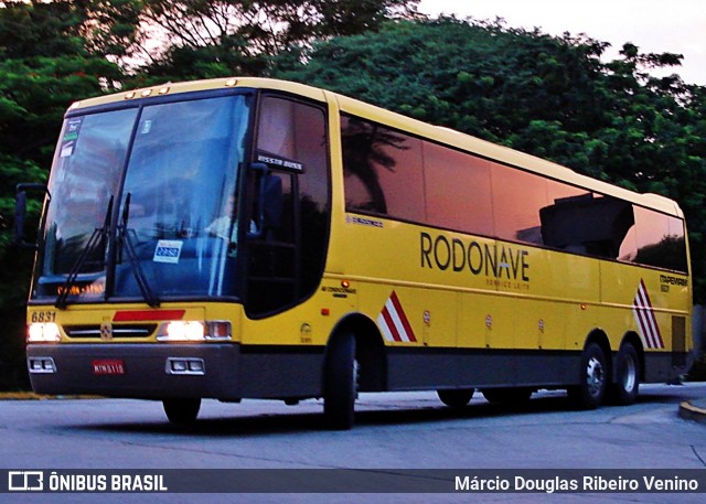 Viação Itapemirim 6831 na cidade de São Paulo, São Paulo, Brasil, por Márcio Douglas Ribeiro Venino. ID da foto: 11845100.