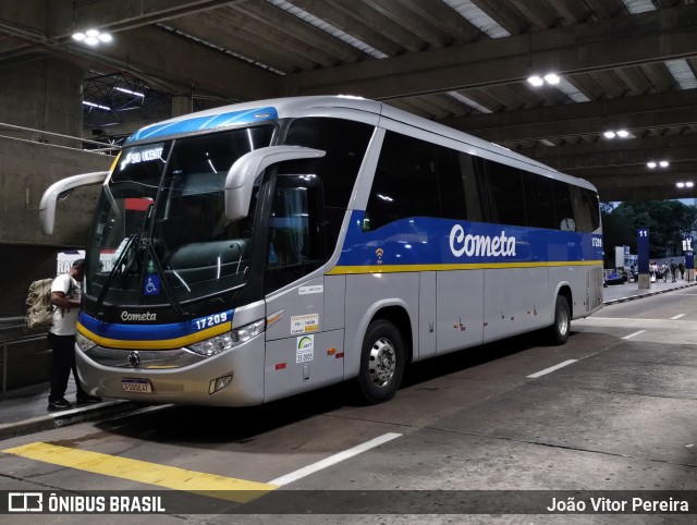 Viação Cometa 17209 na cidade de São Paulo, São Paulo, Brasil, por João Vitor Pereira. Número da foto: #11842836.