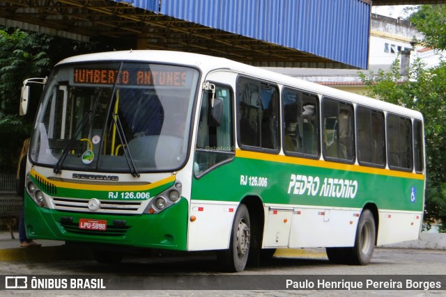 Empresa de Ônibus e Turismo Pedro Antônio RJ 126.006 na cidade de Mendes, Rio de Janeiro, Brasil, por Paulo Henrique Pereira Borges. ID da foto: 11847686.