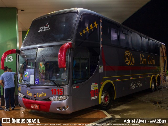 Kin-Guin Turismo e Transporte 1015 na cidade de Santa Cruz do Rio Pardo, São Paulo, Brasil, por Adriel Alves - @A2Bus. ID da foto: 11847326.