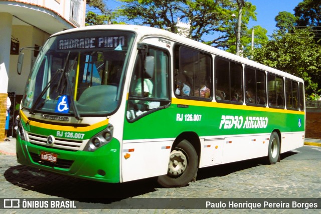 Empresa de Ônibus e Turismo Pedro Antônio RJ 126.007 na cidade de Vassouras, Rio de Janeiro, Brasil, por Paulo Henrique Pereira Borges. ID da foto: 11847690.