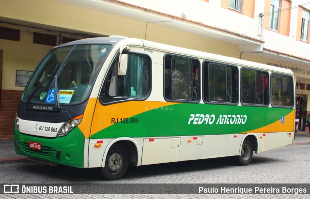 Empresa de Ônibus e Turismo Pedro Antônio RJ 126.005 na cidade de Vassouras, Rio de Janeiro, Brasil, por Paulo Henrique Pereira Borges. Número da foto: #11847671.