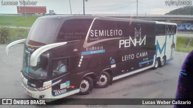 Empresa de Ônibus Nossa Senhora da Penha 60065 na cidade de Garuva, Santa Catarina, Brasil, por Lucas Weber Calizario. ID da foto: 11846221.