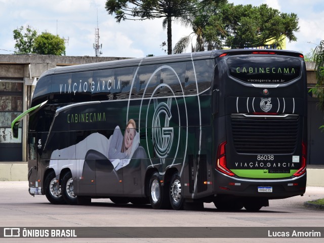 Viação Garcia 86038 na cidade de Curitiba, Paraná, Brasil, por Lucas Amorim. ID da foto: 11849069.