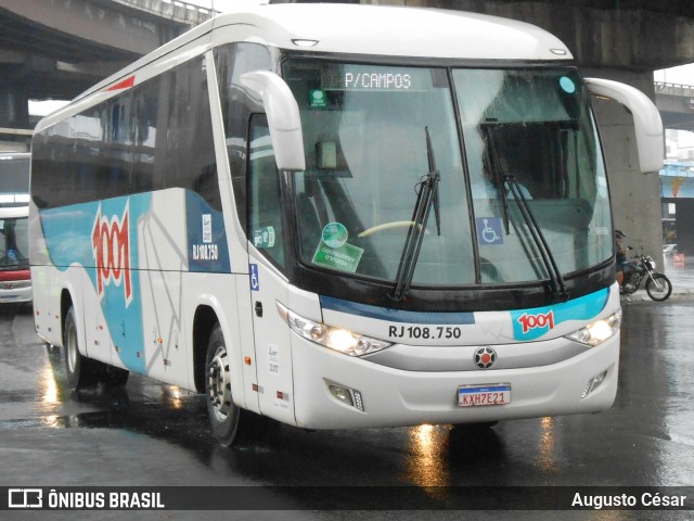 Auto Viação 1001 RJ 108.750 na cidade de Rio de Janeiro, Rio de Janeiro, Brasil, por Augusto César. ID da foto: 11849071.