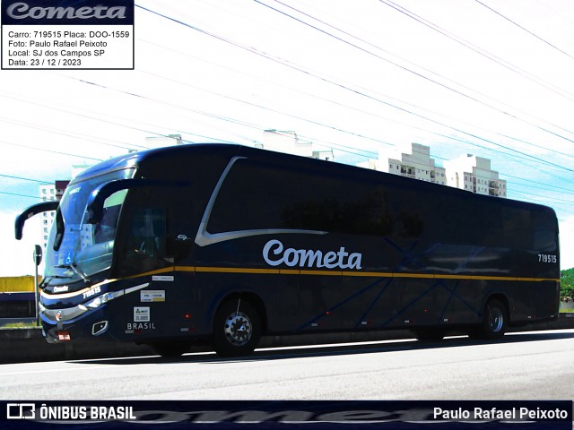 Viação Cometa 719515 na cidade de São José dos Campos, São Paulo, Brasil, por Paulo Rafael Peixoto. Número da foto: #11850865.