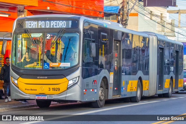 Viação Metrópole Paulista - Zona Leste 3 1929 na cidade de São Paulo, São Paulo, Brasil, por Lucas Sousa. ID da foto: 11852406.