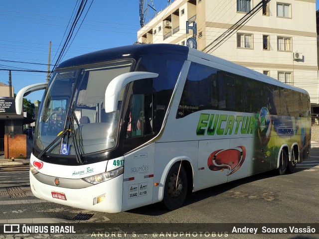 Eucatur - Empresa União Cascavel de Transportes e Turismo 4917 na cidade de Balneário Camboriú, Santa Catarina, Brasil, por Andrey  Soares Vassão. Número da foto: #11852386.