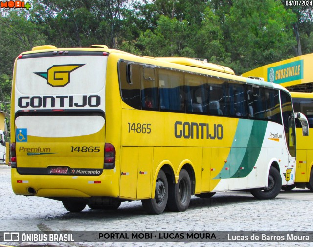 Empresa Gontijo de Transportes 14865 na cidade de Perdões, Minas Gerais, Brasil, por Lucas de Barros Moura. ID da foto: 11851010.