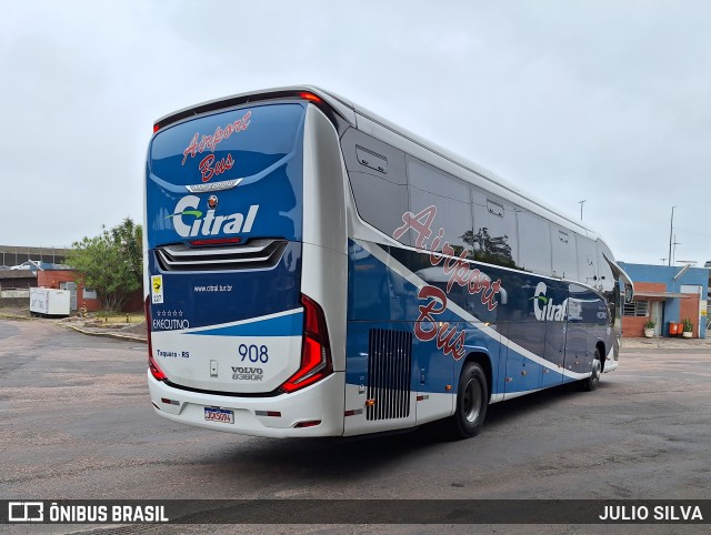 Citral Transporte e Turismo 908 na cidade de Porto Alegre, Rio Grande do Sul, Brasil, por JULIO SILVA. Número da foto: #11851389.