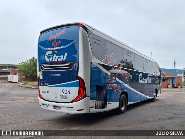 Citral Transporte e Turismo 908 na cidade de Porto Alegre, Rio Grande do Sul, Brasil, por JULIO SILVA. ID da foto: 11851389.