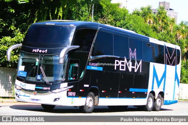Empresa de Ônibus Nossa Senhora da Penha 59010 na cidade de Curitiba, Paraná, Brasil, por Paulo Henrique Pereira Borges. Número da foto: #11852994.