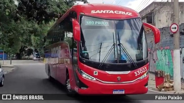 Viação Santa Cruz 33023 na cidade de São Paulo, São Paulo, Brasil, por Fábio Paixão. ID da foto: 11852078.