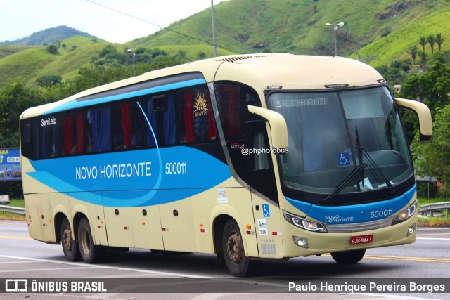 Viação Novo Horizonte 500011 na cidade de Barra do Piraí, Rio de Janeiro, Brasil, por Paulo Henrique Pereira Borges. ID da foto: 11853038.