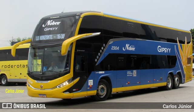 Nobre Transporte Turismo 2304 na cidade de Goiânia, Goiás, Brasil, por Carlos Júnior. ID da foto: 11851129.