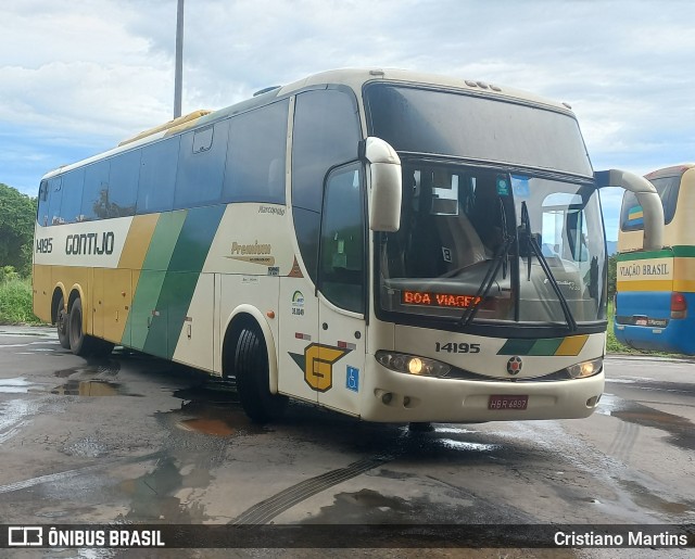 Empresa Gontijo de Transportes 14195 na cidade de Montes Claros, Minas Gerais, Brasil, por Cristiano Martins. ID da foto: 11853652.