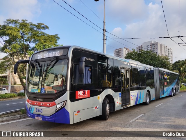 Next Mobilidade - ABC Sistema de Transporte 8340 na cidade de Santo André, São Paulo, Brasil, por Brollo Bus. Número da foto: #11854795.