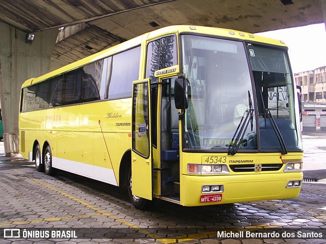 Viação Itapemirim 45343 na cidade de Belo Horizonte, Minas Gerais, Brasil, por Michell Bernardo dos Santos. ID da foto: 11853832.