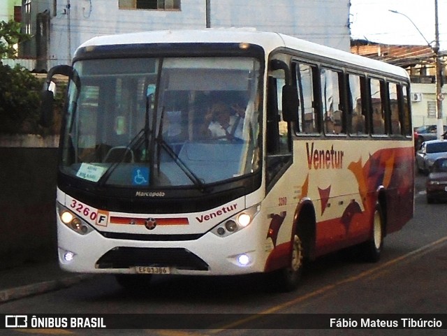 Venetur Turismo 3260 na cidade de Três Corações, Minas Gerais, Brasil, por Fábio Mateus Tibúrcio. Número da foto: #11853771.