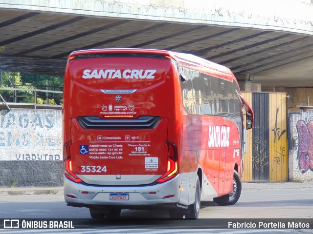 Viação Santa Cruz 35324 na cidade de Santo André, São Paulo, Brasil, por Fabrício Portella Matos. ID da foto: 11855102.