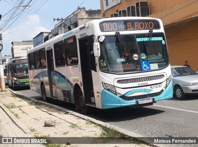 Auto Viação Vera Cruz - Belford Roxo RJ 112.167 na cidade de Belford Roxo, Rio de Janeiro, Brasil, por Mateus Fernandes. ID da foto: 11853485.