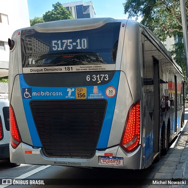 Viação Paratodos > São Jorge > Metropolitana São Paulo > Mobibrasil 6 3173 na cidade de São Paulo, São Paulo, Brasil, por Michel Nowacki. ID da foto: 11854870.