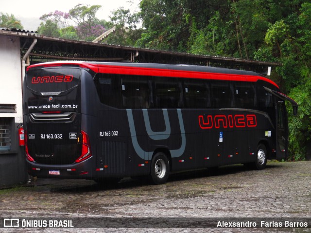 Transportes Única Petrópolis RJ 163.032 na cidade de Petrópolis, Rio de Janeiro, Brasil, por Alexsandro  Farias Barros. ID da foto: 11853438.