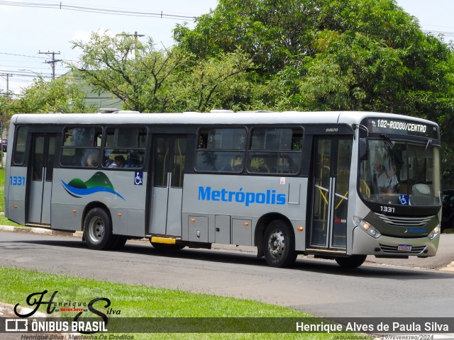 Expresso Metrópolis Transportes e Viagens 1331 na cidade de Jaguariúna, São Paulo, Brasil, por Henrique Alves de Paula Silva. ID da foto: 11912058.