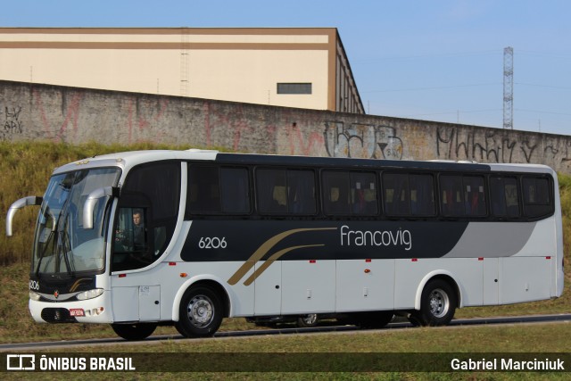 Francovig Transportes Coletivos 6206 na cidade de Curitiba, Paraná, Brasil, por Gabriel Marciniuk. ID da foto: 11910367.