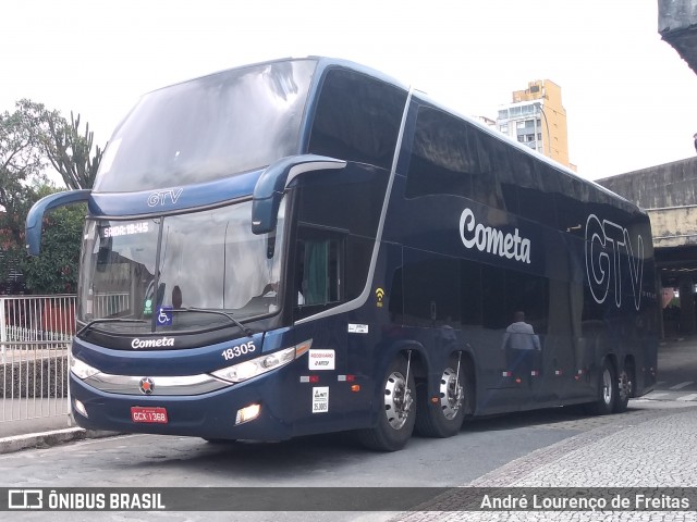 Viação Cometa 18305 na cidade de Belo Horizonte, Minas Gerais, Brasil, por André Lourenço de Freitas. ID da foto: 11910719.