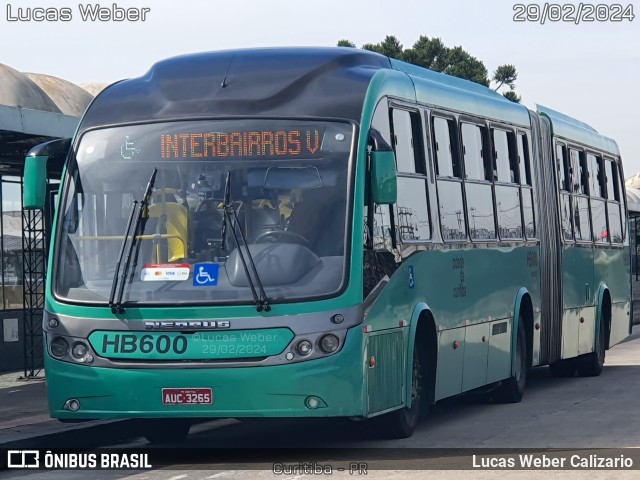 Auto Viação Redentor HB600 na cidade de Curitiba, Paraná, Brasil, por Lucas Weber Calizario. ID da foto: 11910651.