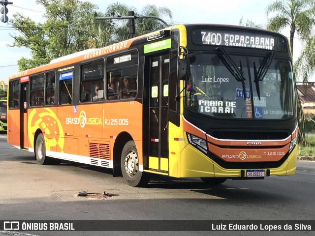 Empresa de Transportes Braso Lisboa RJ 215.005 na cidade de Niterói, Rio de Janeiro, Brasil, por Luiz Eduardo Lopes da Silva. Número da foto: #11910017.