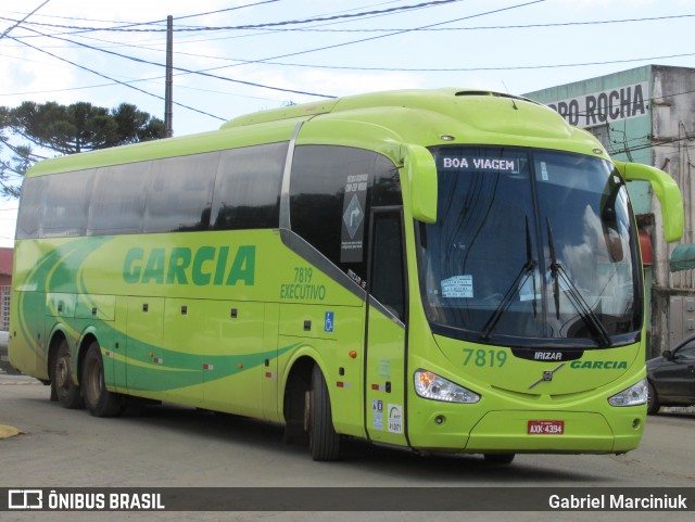 Viação Garcia 7819 na cidade de Imbaú, Paraná, Brasil, por Gabriel Marciniuk. ID da foto: 11910538.