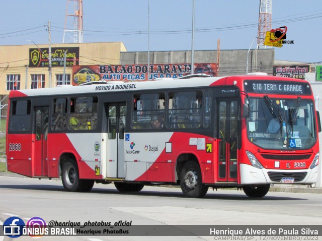 Itajaí Transportes Coletivos 2068 na cidade de Campinas, São Paulo, Brasil, por Henrique Alves de Paula Silva. Número da foto: #11911966.