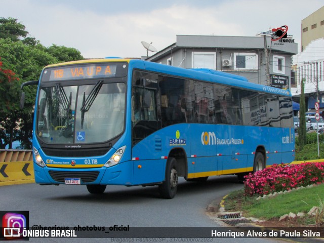 JTP Transportes - COM Bragança Paulista 03.118 na cidade de Bragança Paulista, São Paulo, Brasil, por Henrique Alves de Paula Silva. ID da foto: 11911987.