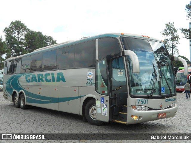 Viação Garcia 7501 na cidade de Curitiba, Paraná, Brasil, por Gabriel Marciniuk. ID da foto: 11910520.