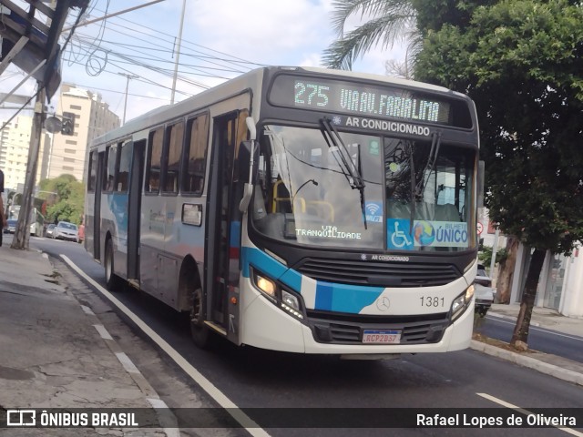 VUG - Viação Urbana Guarulhos 1381 na cidade de Guarulhos, São Paulo, Brasil, por Rafael Lopes de Oliveira. Número da foto: #11910872.